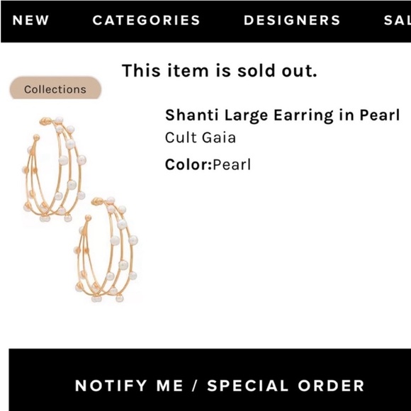 Cult Gaia Large Shanti Hoop earrings in Gold 400$ - Picture 2 of 8